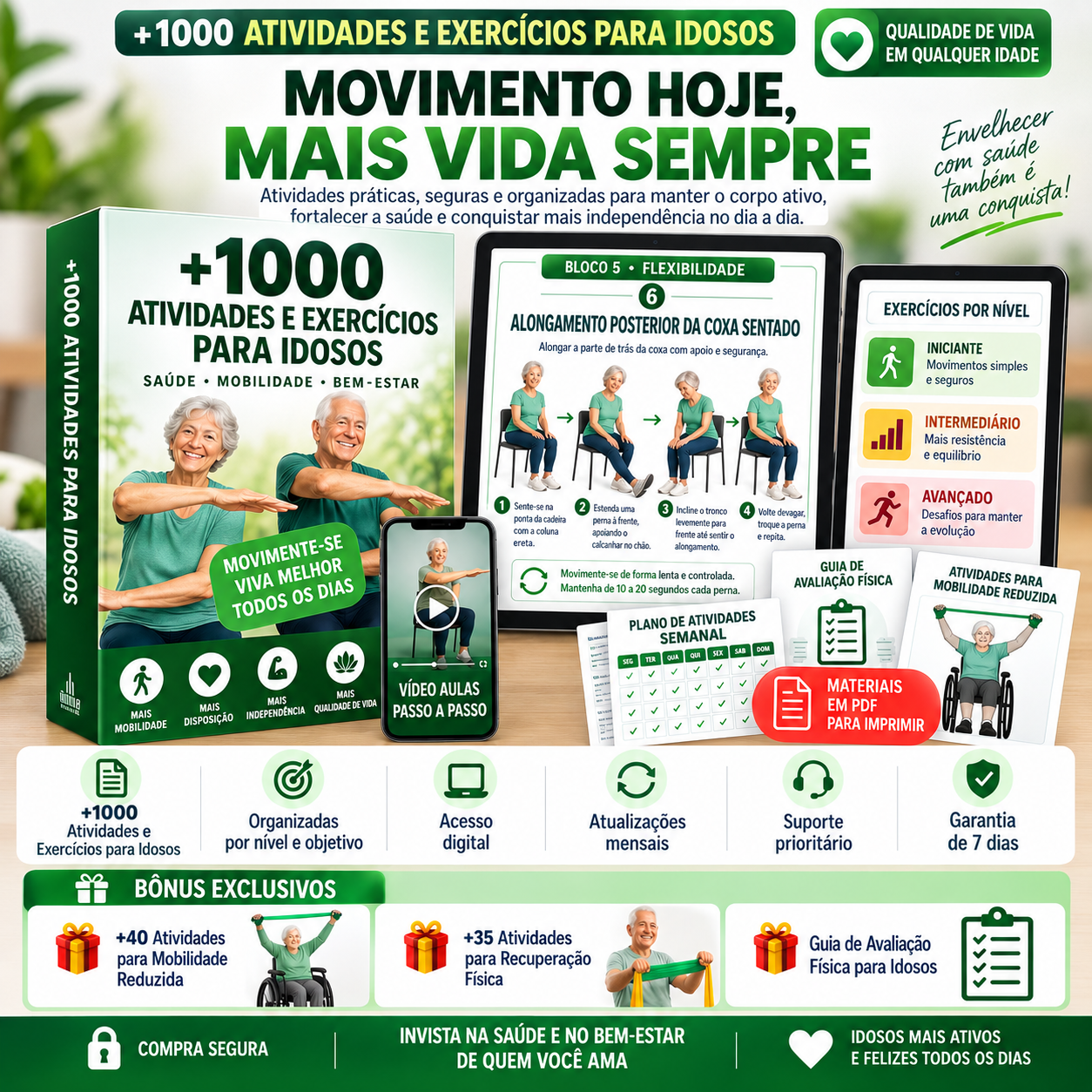 Kit Completo +1000 Atividades para Idosos